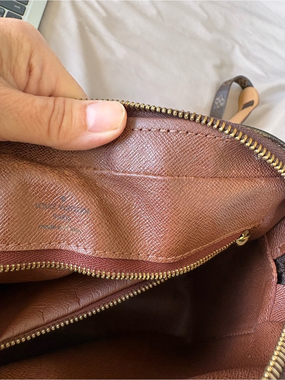 Louis Vuitton Vintage Nile Crossbody Messenger Bag Monogram Canvas Brown *READ* - Picture 13 of 17